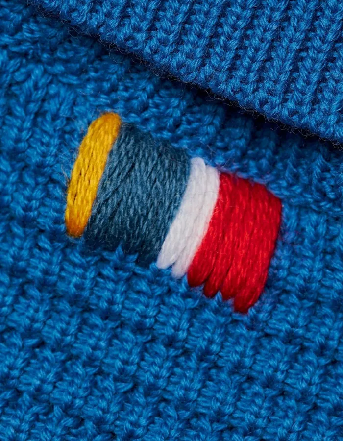 Men Orlebar Brown Knitwear Zoller Merino Signal Blue