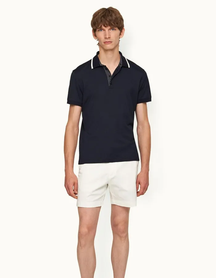Men Orlebar Brown Polo Shirts Dominic Night Iris