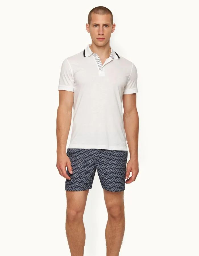 Men Orlebar Brown Polo Shirts Dominic White