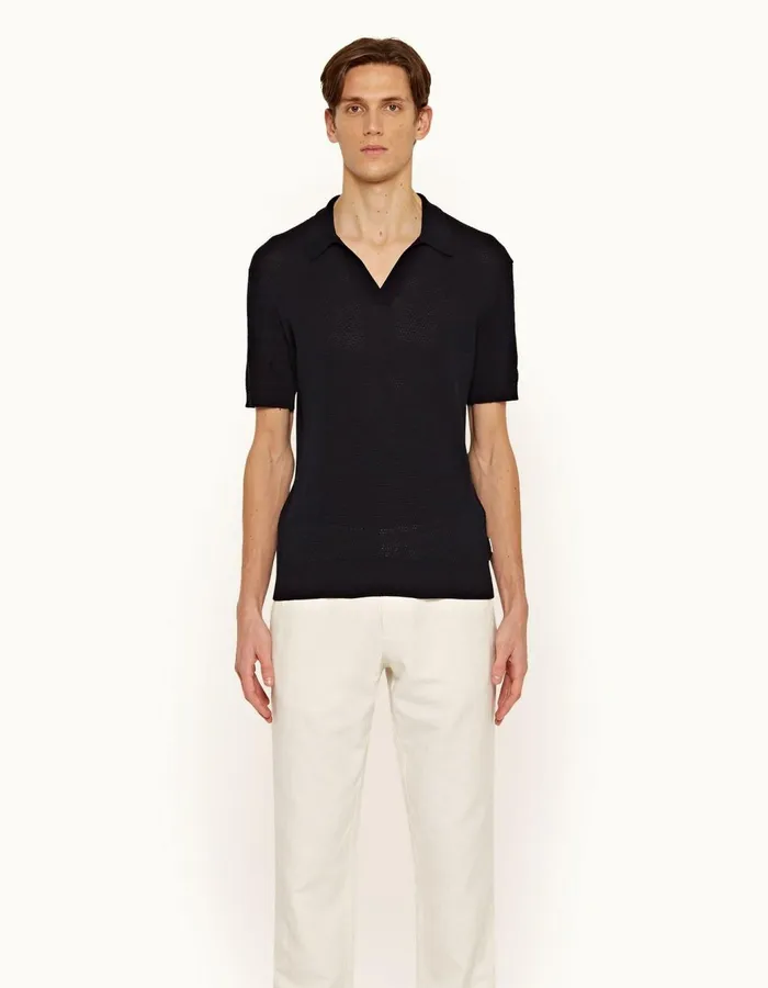 Men Orlebar Brown Polo Shirts Galliot Ink