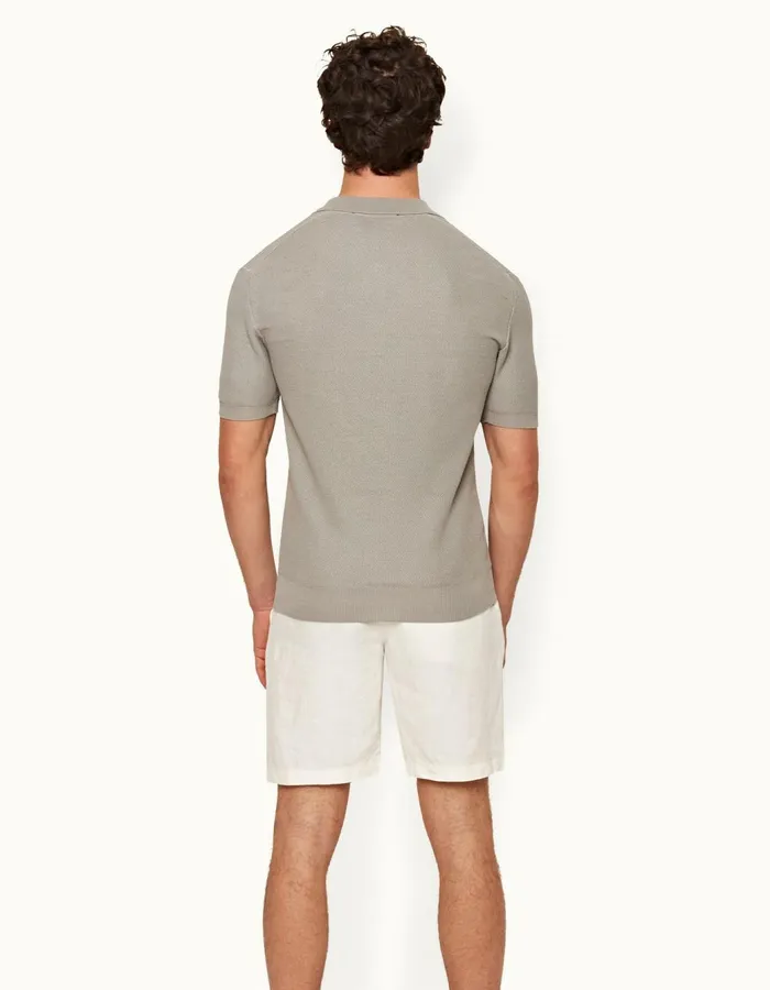 Men Orlebar Brown Polo Shirts Horton Pique Cinder