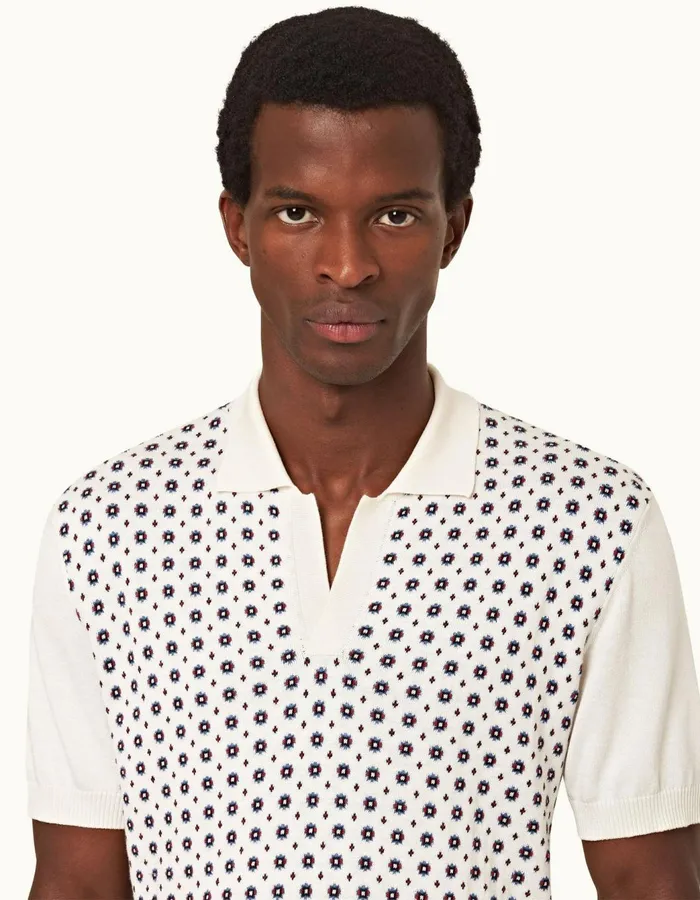 Men Orlebar Brown Polo Shirts Horton Silk Sea Mist