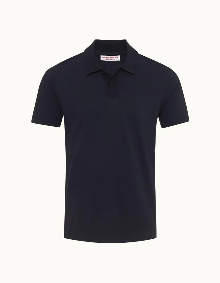 Men Orlebar Brown Polo Shirts Jarrett Night Iris