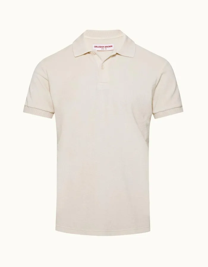 Men Orlebar Brown Polo Shirts Jarrett Towelling Matchstick
