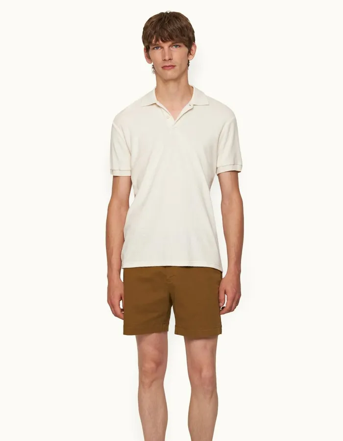 Men Orlebar Brown Polo Shirts Jarrett Towelling Matchstick