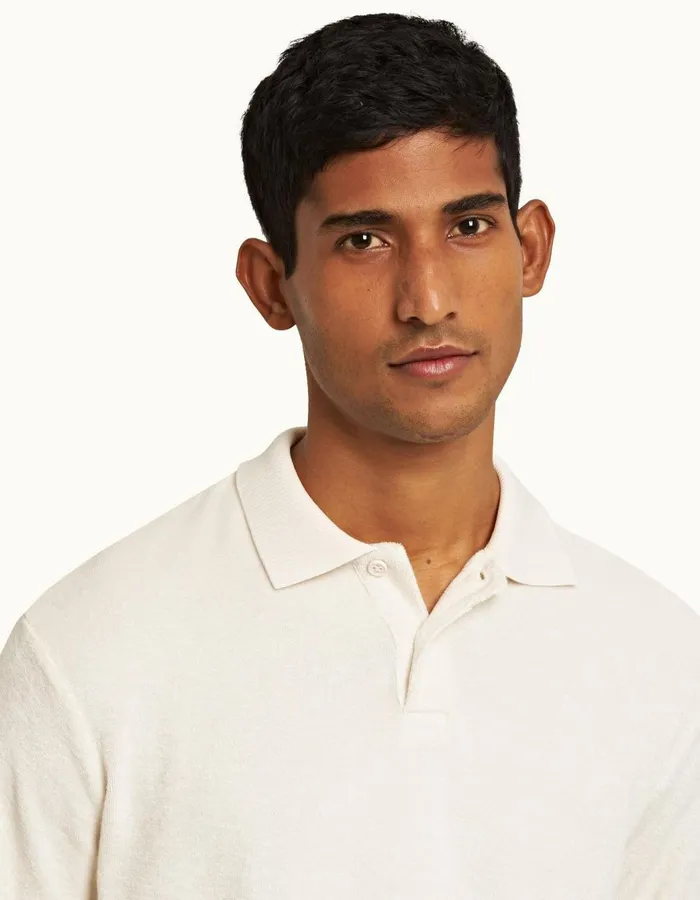 Men Orlebar Brown Polo Shirts Jarrett Towelling Matchstick