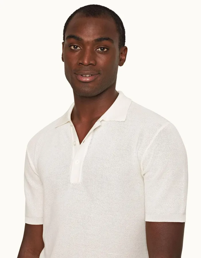 Men Orlebar Brown Polo Shirts Maranon Cloud