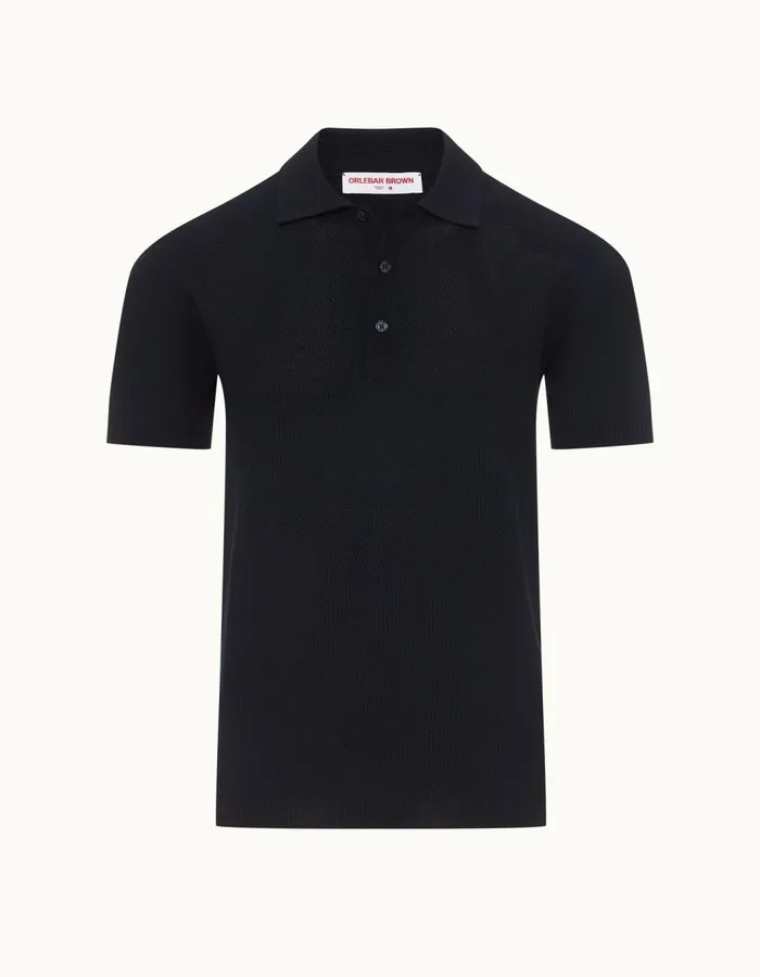 Men Orlebar Brown Polo Shirts Maranon Night Iris