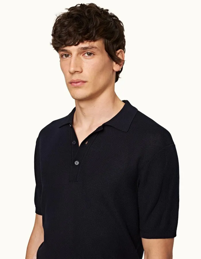 Men Orlebar Brown Polo Shirts Maranon Night Iris