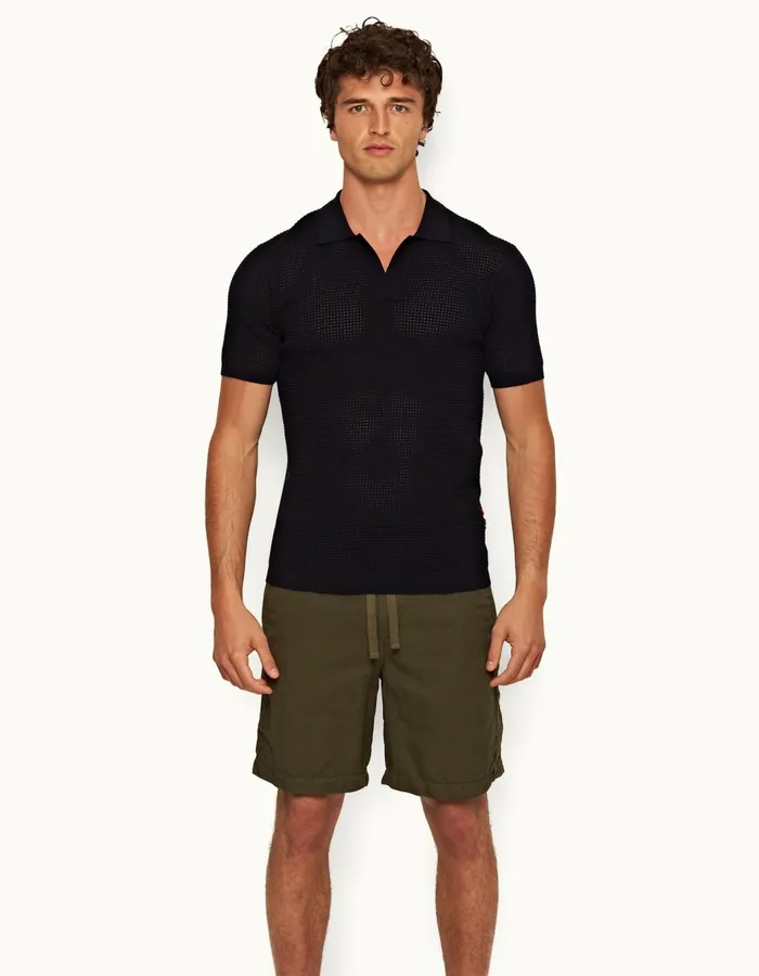 Men Orlebar Brown Polo Shirts Roddy Night Iris