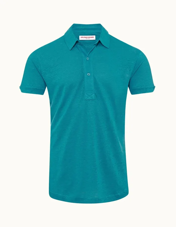Men Orlebar Brown Polo Shirts Sebastian Linen Veranda