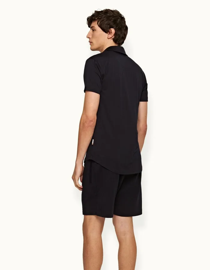 Men Orlebar Brown Polo Shirts Sebastian Merino Night Iris