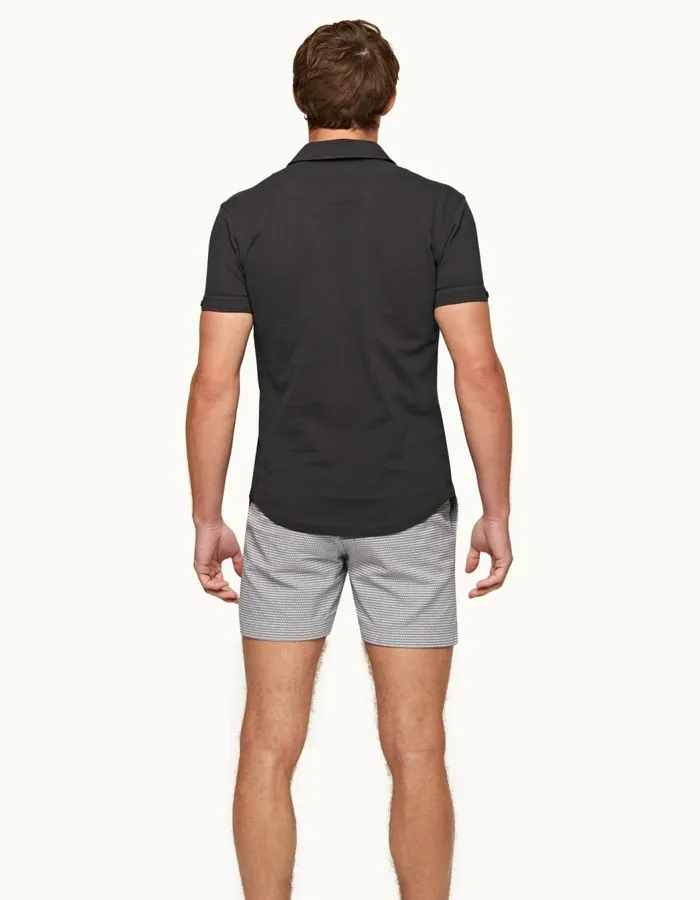 Men Orlebar Brown Polo Shirts Sebastian Piranha Grey