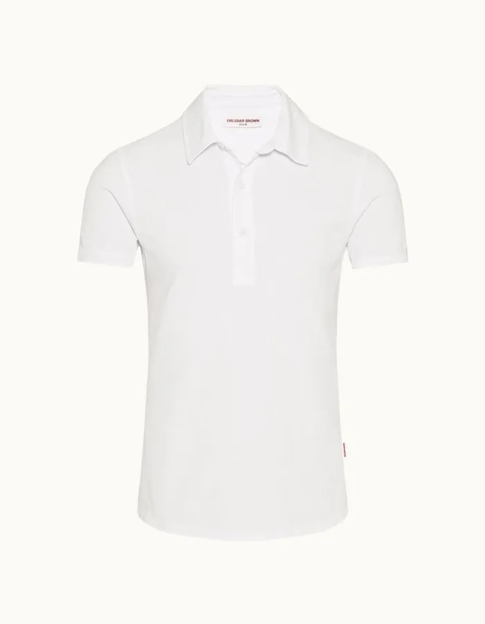 Men Orlebar Brown Polo Shirts Sebastian White