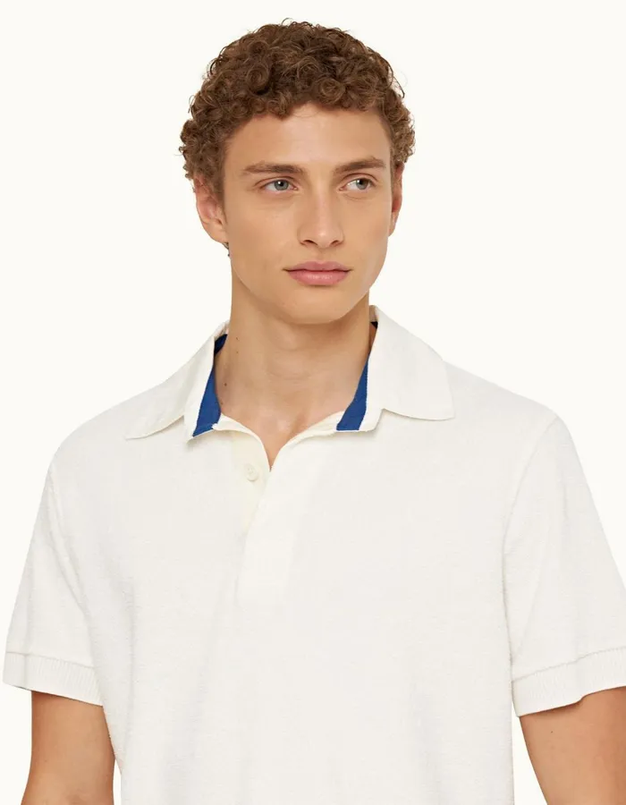 Men Orlebar Brown Polo Shirts Tasman Sea Mist