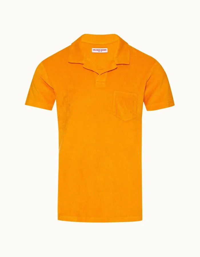 Men Orlebar Brown Polo Shirts Terry Towelling Beacon