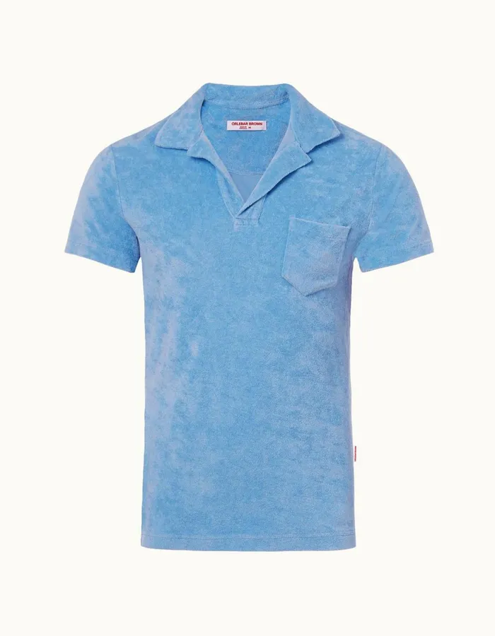Men Orlebar Brown Polo Shirts Terry Towelling Riviera