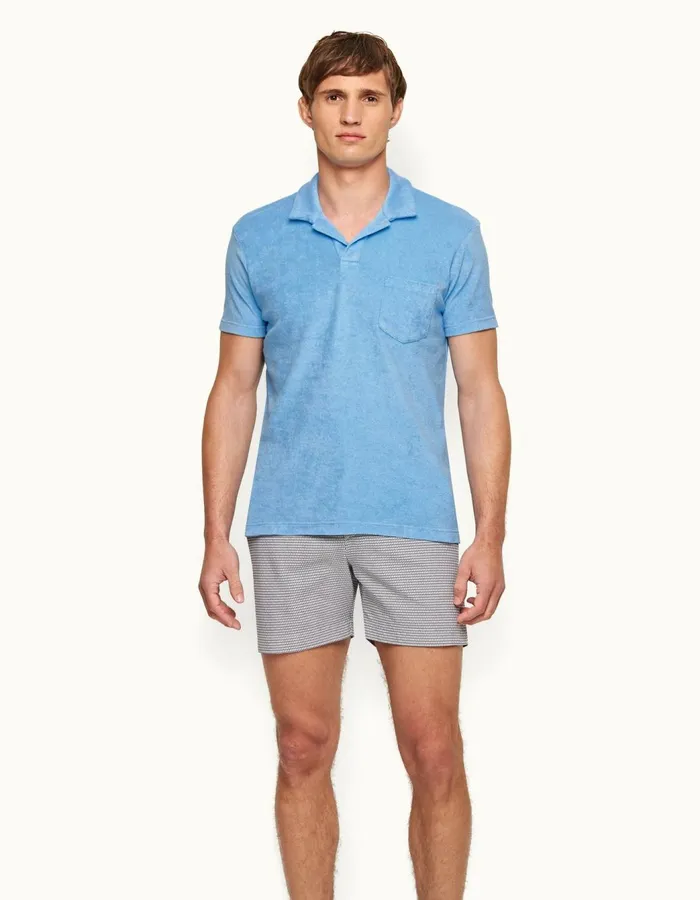 Men Orlebar Brown Polo Shirts Terry Towelling Riviera