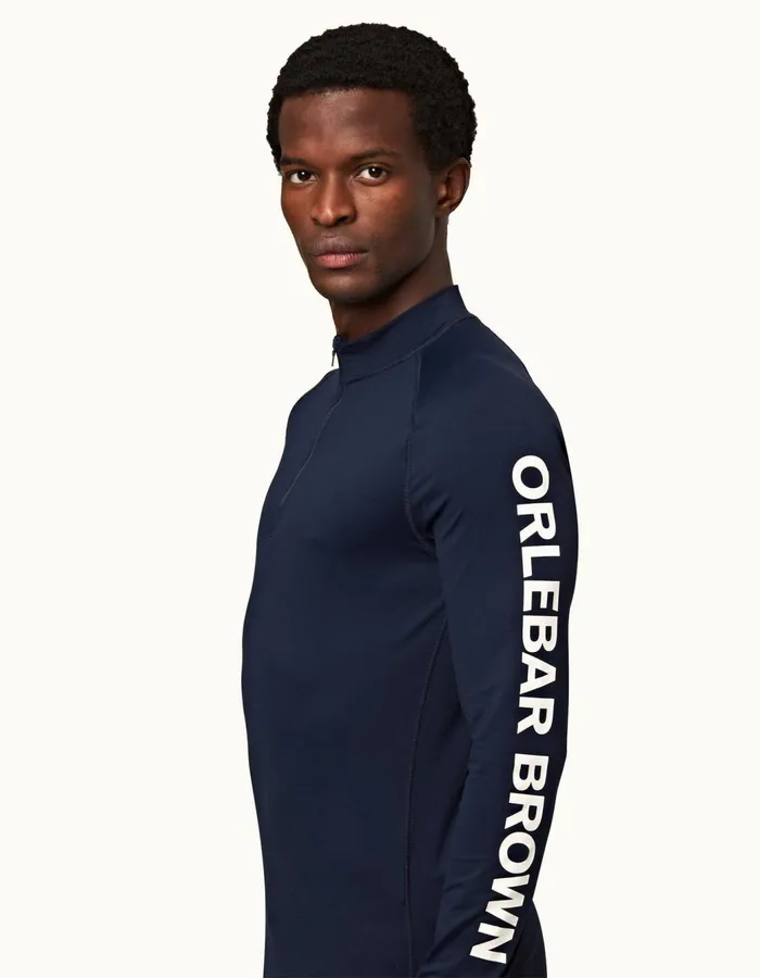 Men Orlebar Brown Rash Guards Bray Navy