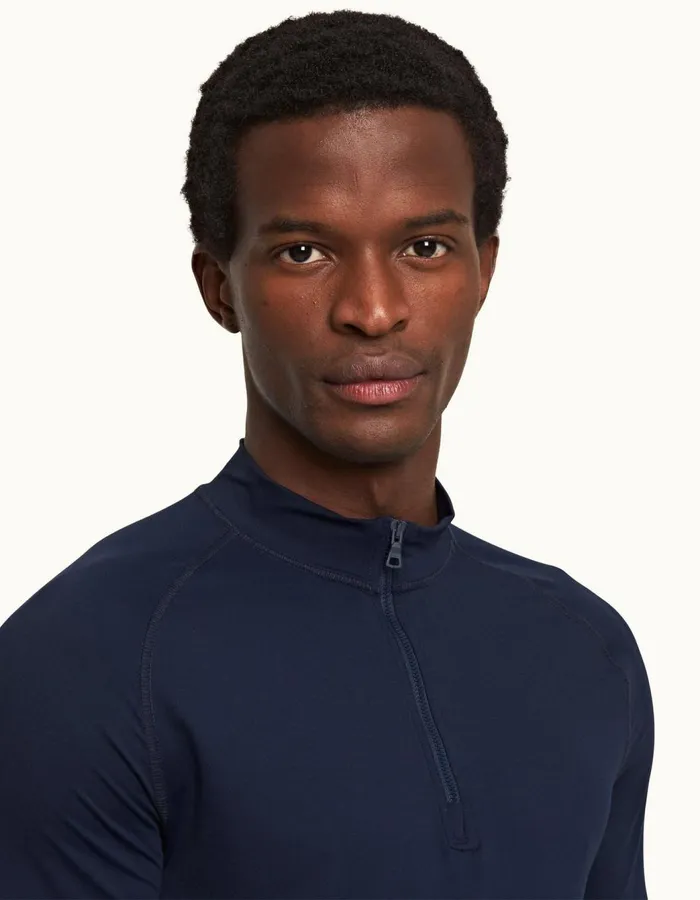 Men Orlebar Brown Rash Guards Bray Navy