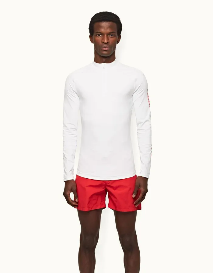 Men Orlebar Brown Rash Guards Bray White