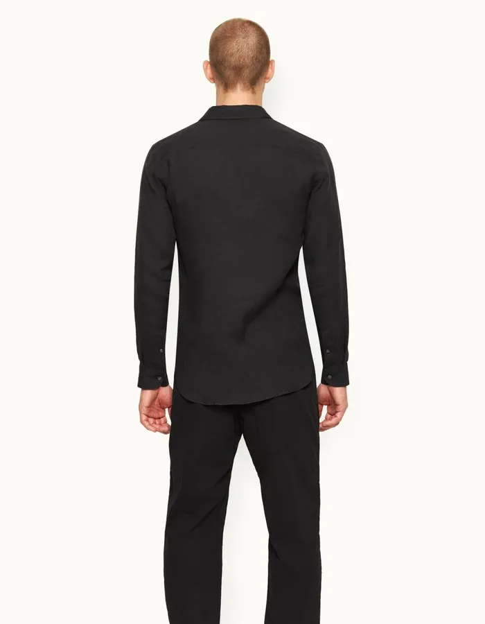 Men Orlebar Brown Shirts Giles Black