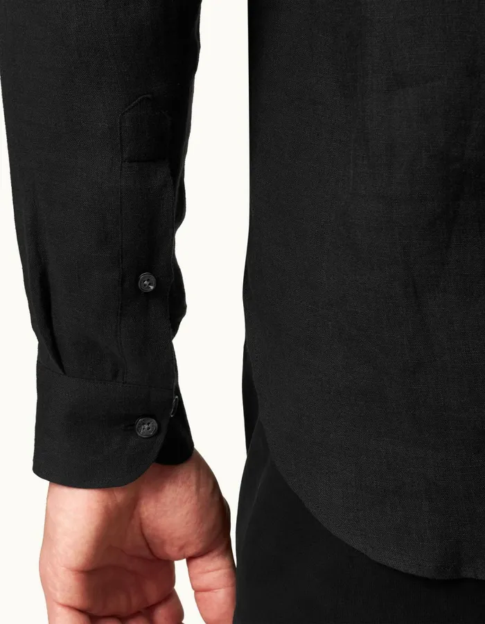 Men Orlebar Brown Shirts Giles Black