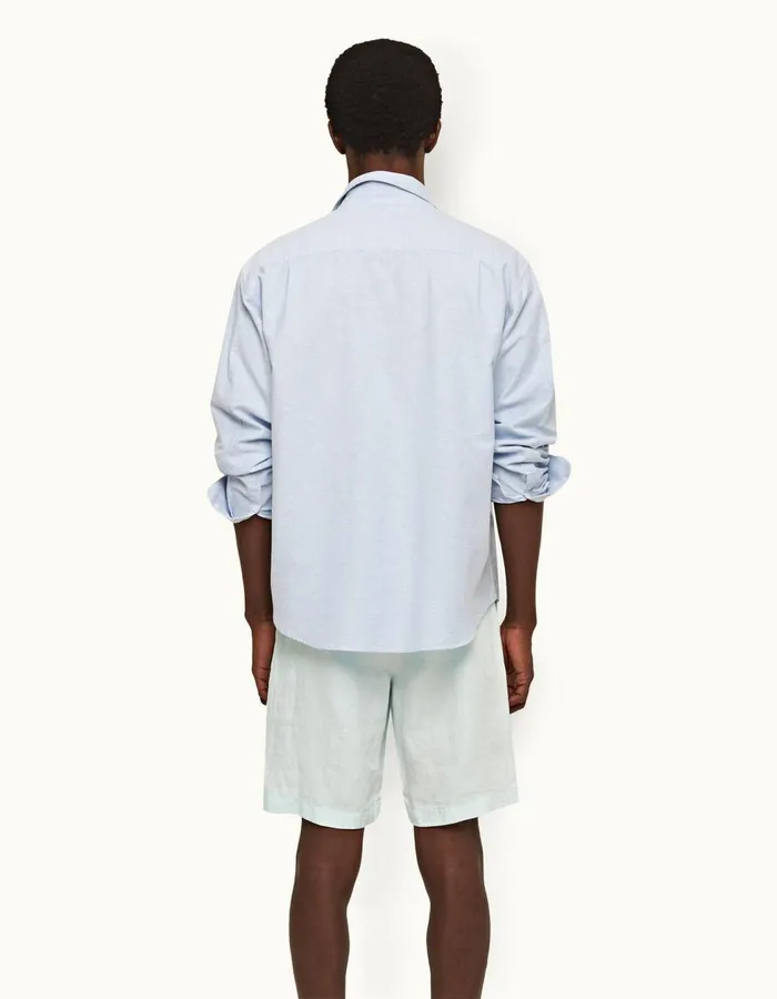Men Orlebar Brown Shirts Grasmoor Serenity Blue
