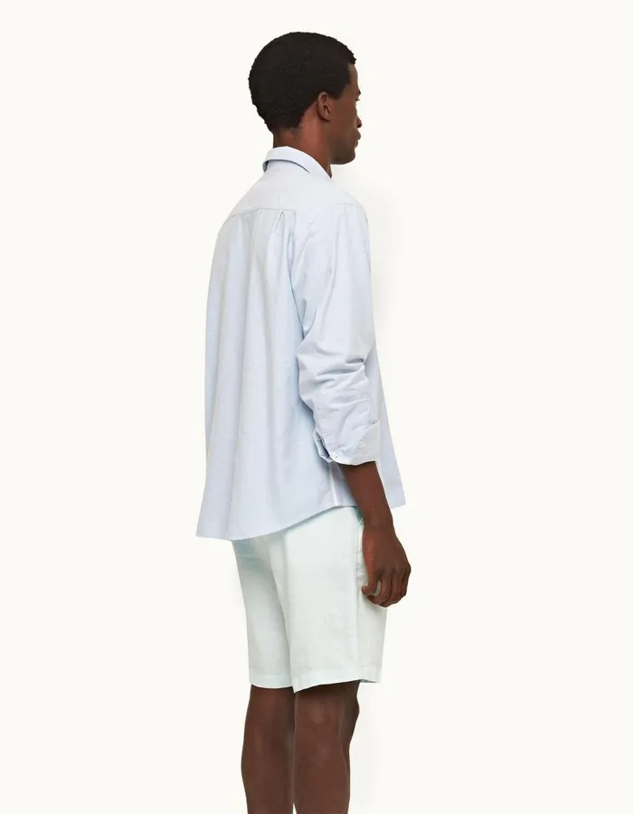Men Orlebar Brown Shirts Grasmoor Serenity Blue