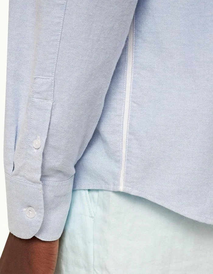 Men Orlebar Brown Shirts Grasmoor Serenity Blue
