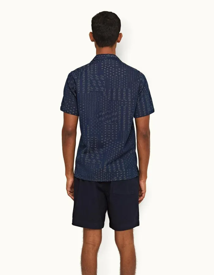 Men Orlebar Brown Shirts Hibbert Indigo