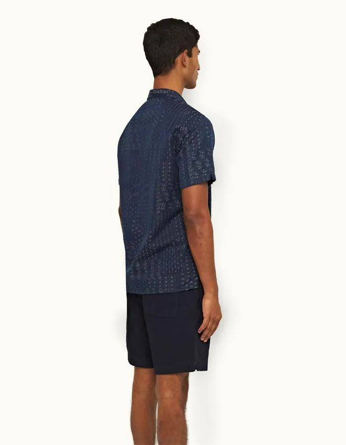 Men Orlebar Brown Shirts Hibbert Indigo