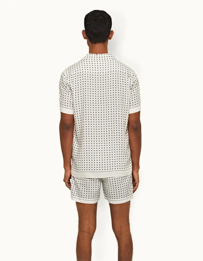 Men Orlebar Brown Shirts Hibbert Sea Mist