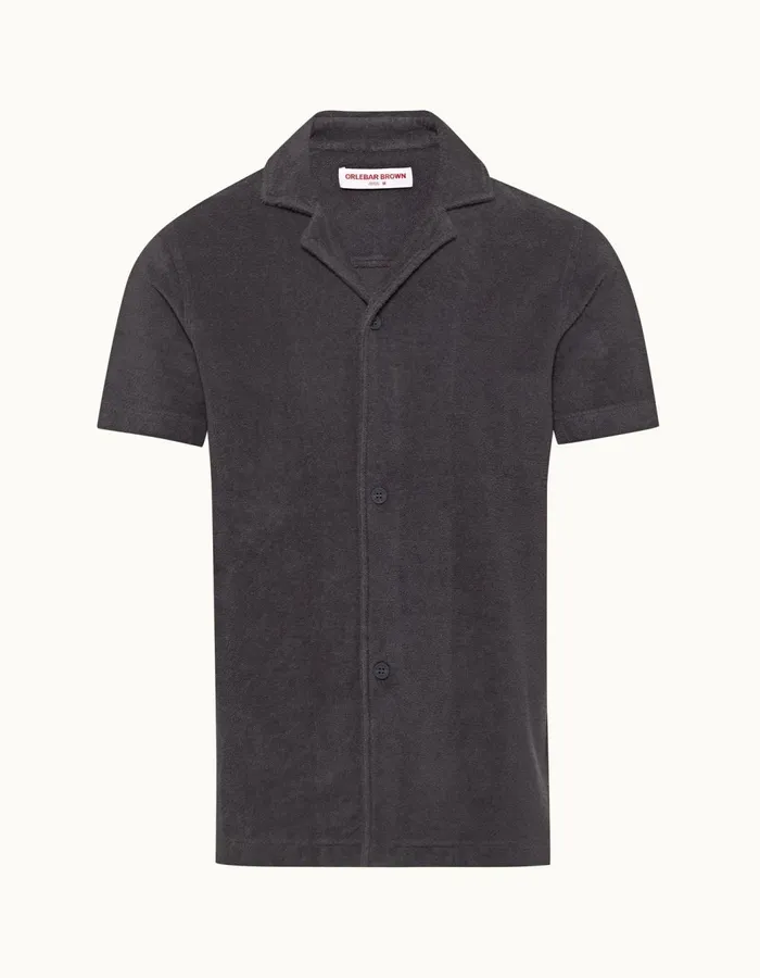 Men Orlebar Brown Shirts Howell Piranha Grey