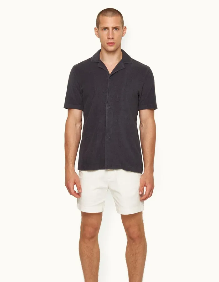 Men Orlebar Brown Shirts Howell Piranha Grey