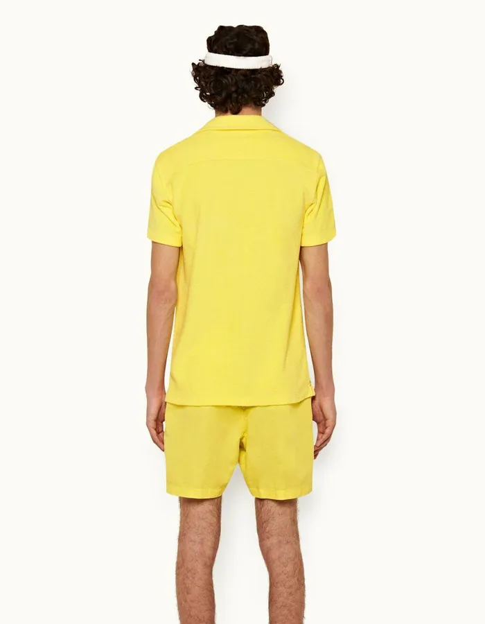 Men Orlebar Brown Shirts Howell Towelling Mimosa
