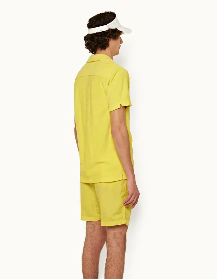 Men Orlebar Brown Shirts Howell Towelling Mimosa