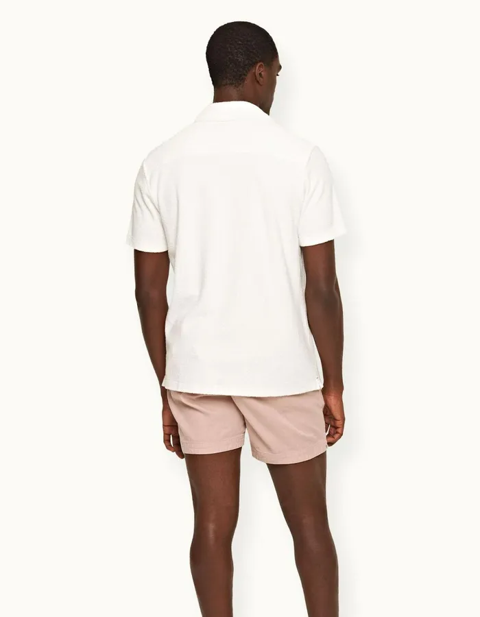Men Orlebar Brown Shirts Howell Towelling Sea Mist