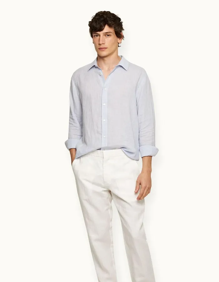Men Orlebar Brown Shirts Justin Linen Hush