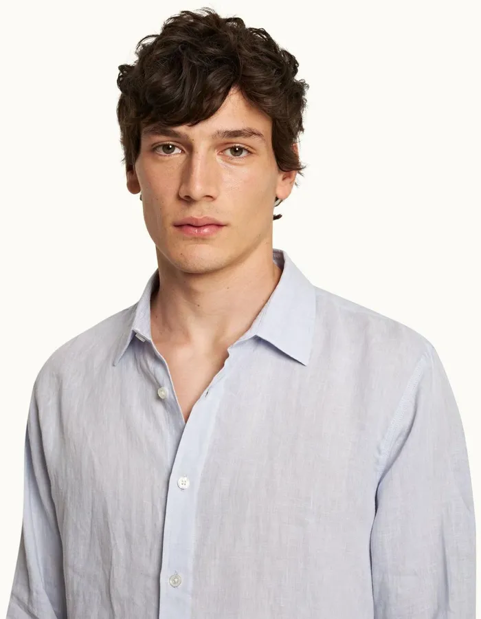 Men Orlebar Brown Shirts Justin Linen Hush