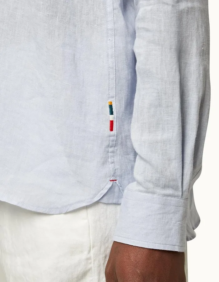 Men Orlebar Brown Shirts Justin Linen Hush