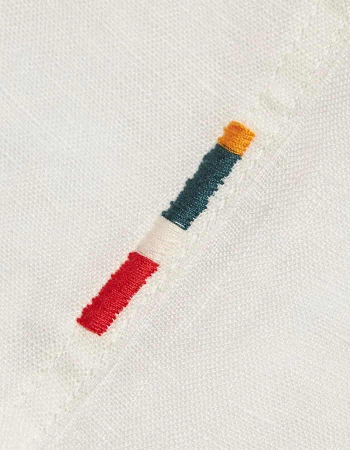Men Orlebar Brown Shirts Justin Linen White