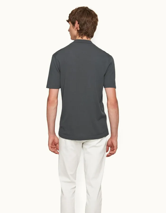 Men Orlebar Brown Shirts Keeling Granitewhite Sand