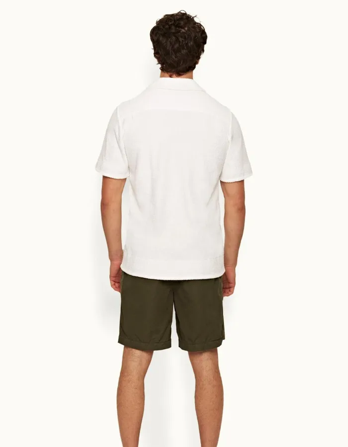 Men Orlebar Brown Shirts Lazar Towelling White