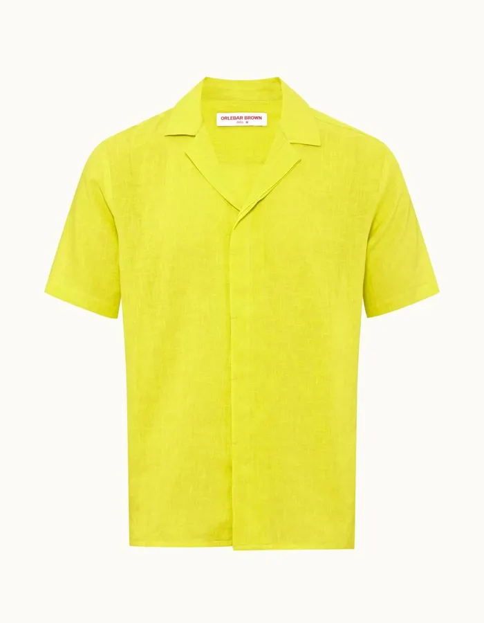Men Orlebar Brown Shirts Maitan Fluro