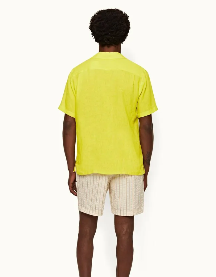 Men Orlebar Brown Shirts Maitan Fluro
