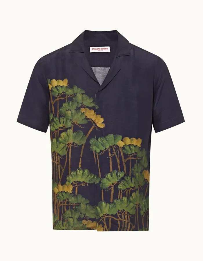 Men Orlebar Brown Shirts Maitan Night Iris