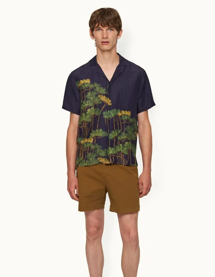 Men Orlebar Brown Shirts Maitan Night Iris