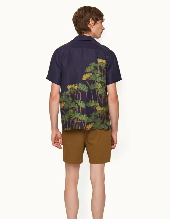 Men Orlebar Brown Shirts Maitan Night Iris