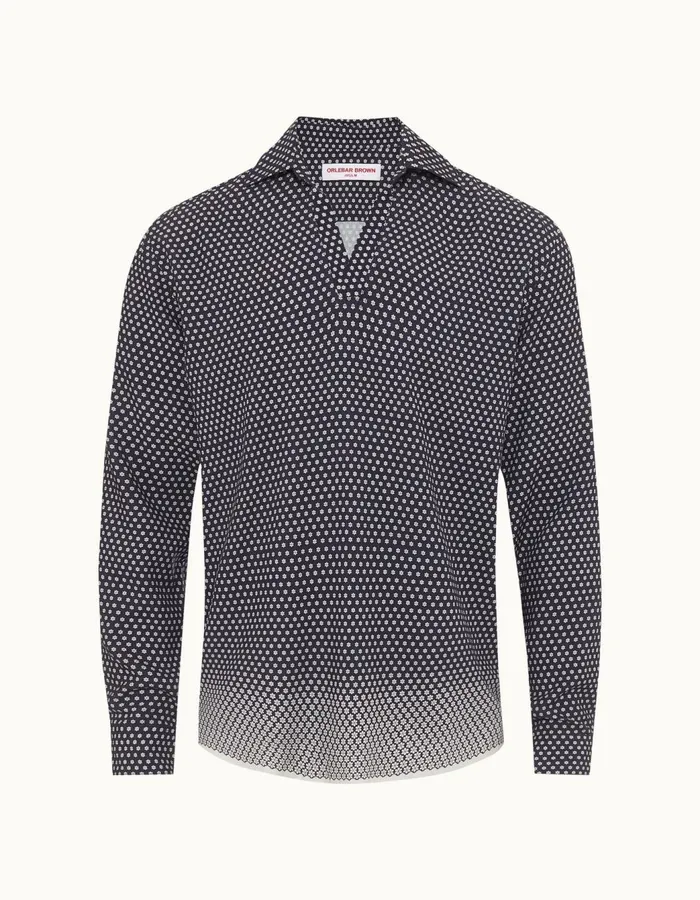 Men Orlebar Brown Shirts Ridley Night Iriswhite